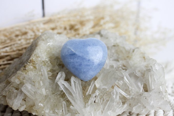 Coeur Calcite bleue