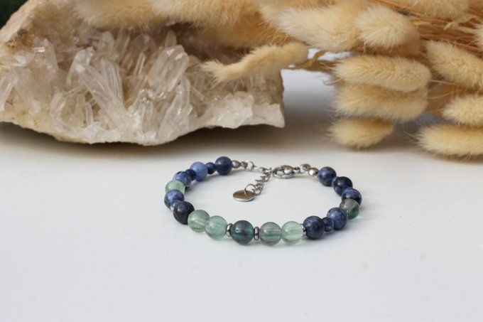 Bracelet Fluorite et Sodalite