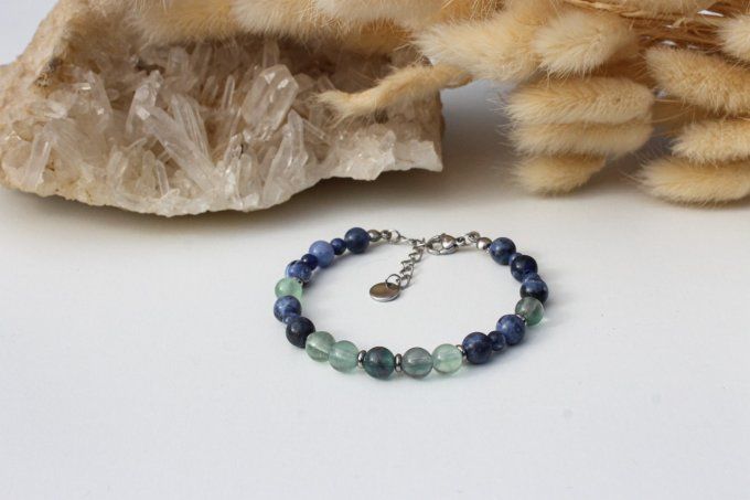 Bracelet Fluorite et Sodalite