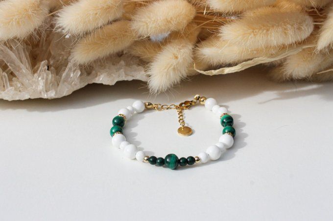 Bracelet Malachite et Nacre