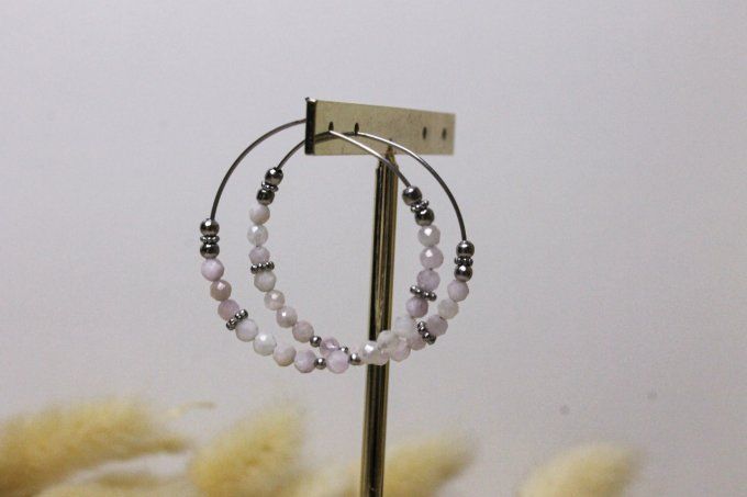 Boucles d'oreilles Kunzite
