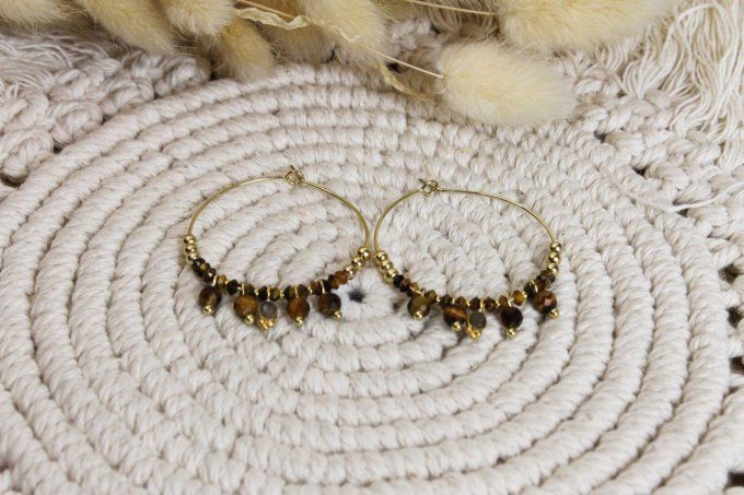 Boucles d'oreilles Oeil de tigre