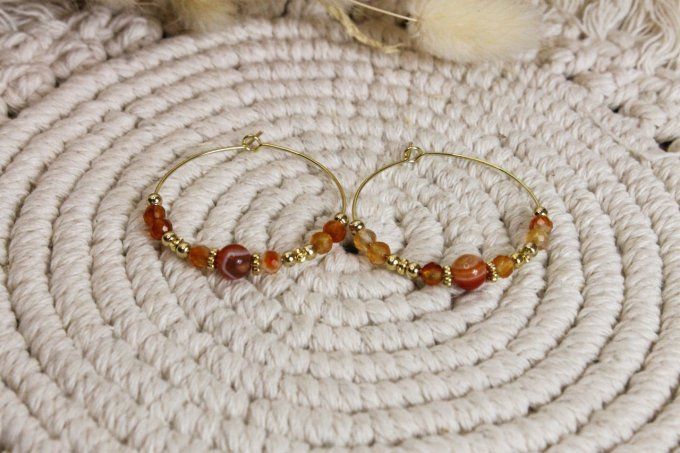 Boucles d'oreilles Cornaline