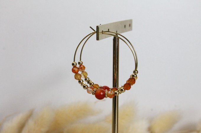 Boucles d'oreilles Cornaline
