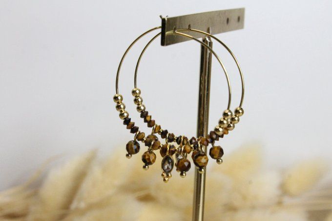 Boucles d'oreilles Oeil de tigre