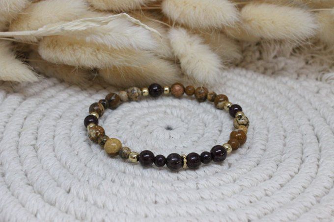 Bracelet Grenat et Jaspe paysage