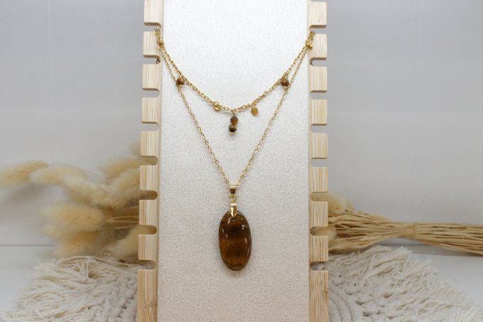Collier double Oeil de tigre