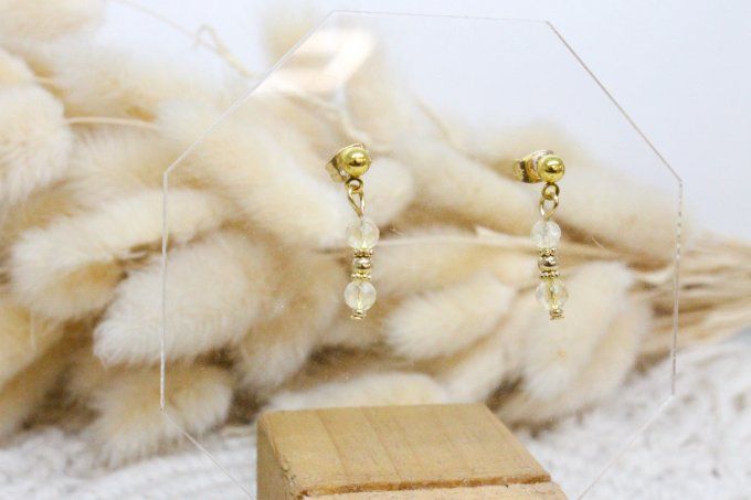 Boucle d'oreille Citrine 