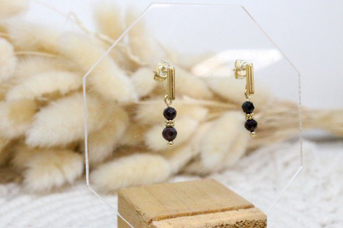 Boucles d'oreille Grenat