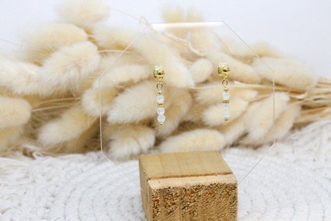 Boucle d'oreille Phrénite