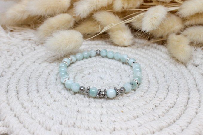 Bracelet Pierre de lune verte