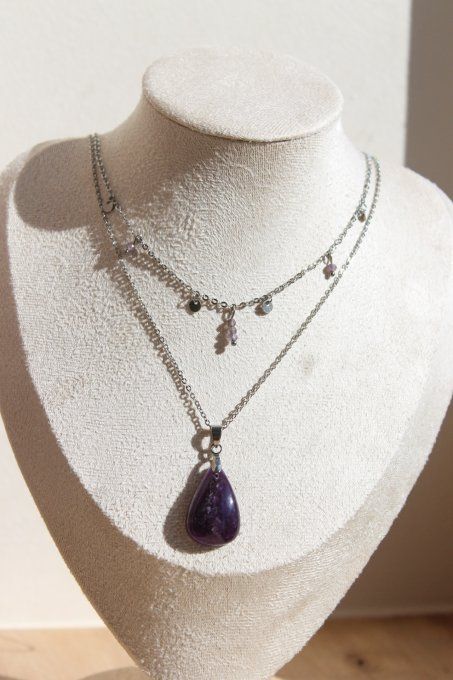 Collier double Améthyste – Fluidité & Ouverture spirituelle