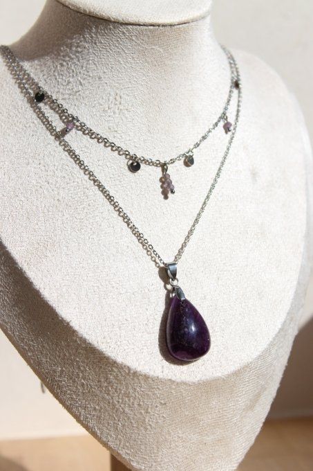 Collier double Améthyste – Fluidité & Ouverture spirituelle